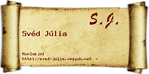 Svéd Júlia névjegykártya