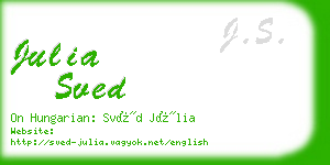 julia sved business card